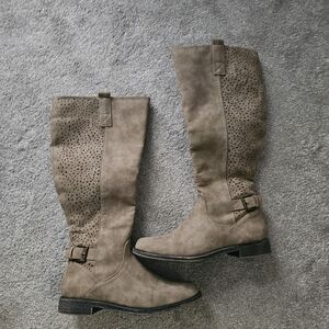 Women's Taupe Knee-High Boots Size 8